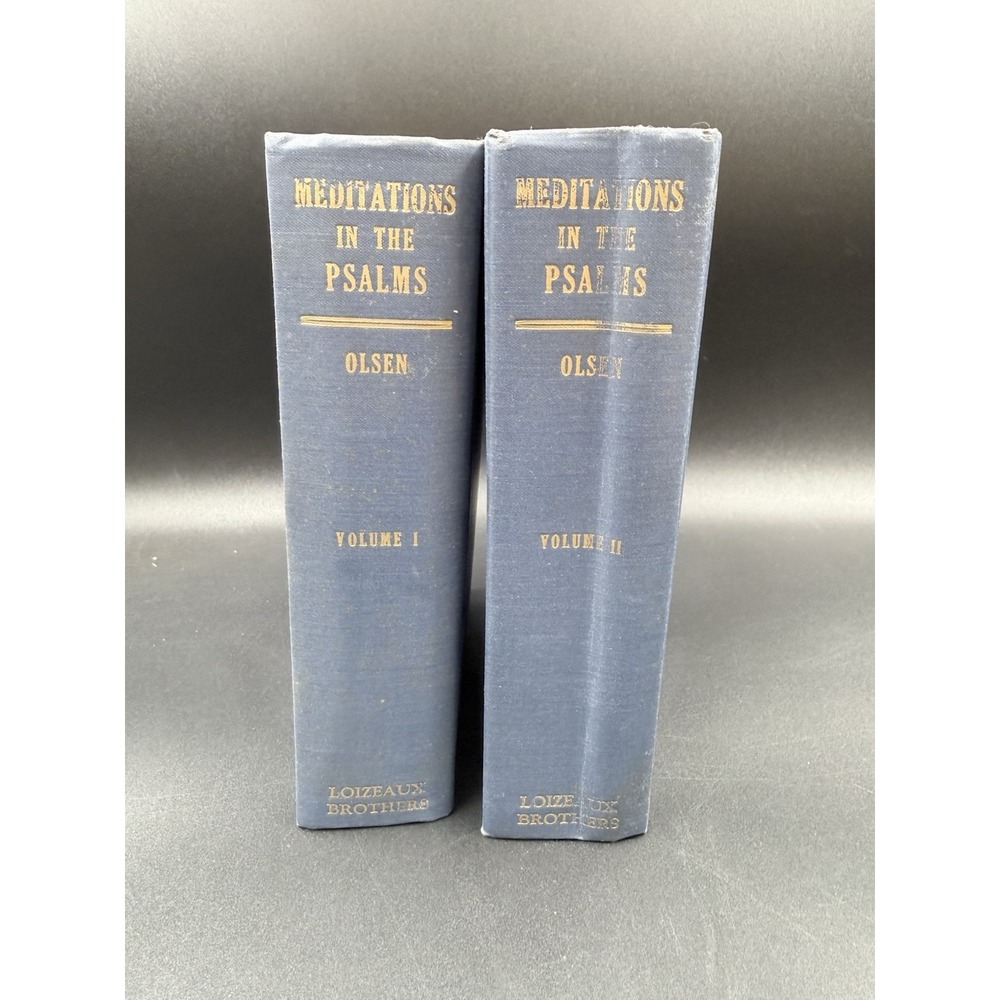 Meditations in the Psalms: Volumes 1 & 2 - 1941 Hardcovers by Erling C. Olsen